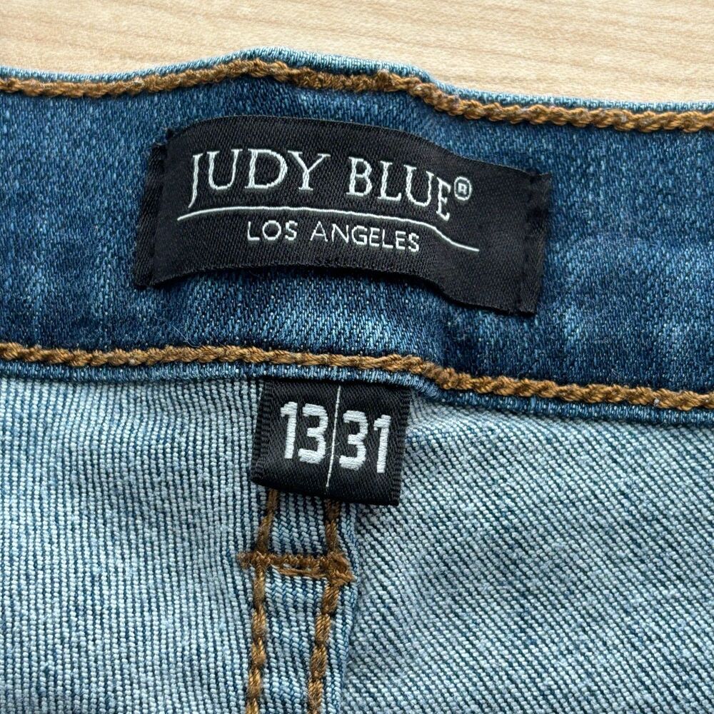 Judy Blue Women Jeans Boyfriend Distressed Stretch Medium Wash 13/31 P118 - Picture 7 of 10